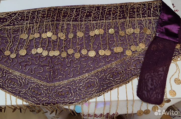 Пояс для восточных танцев с монетками