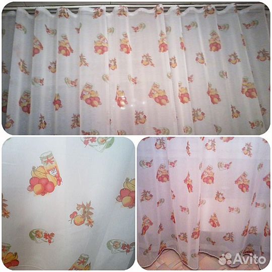 Тюль на кухню, в детскую; ламбрекены