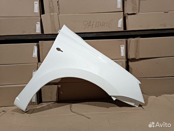 Крыло лада гранта правое цвет белый (пластик)