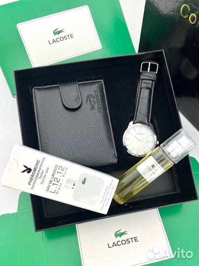 Подарок для мужчин кошелек+ часы+ духи