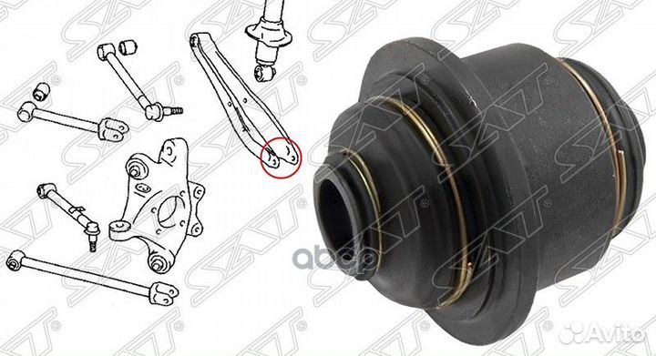Сайлентблок задней цапфы toyota crown/majesta G