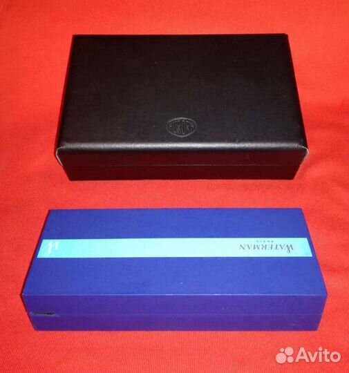 Ручки Aurora,Waterman в футлярах.Степлер,лупа