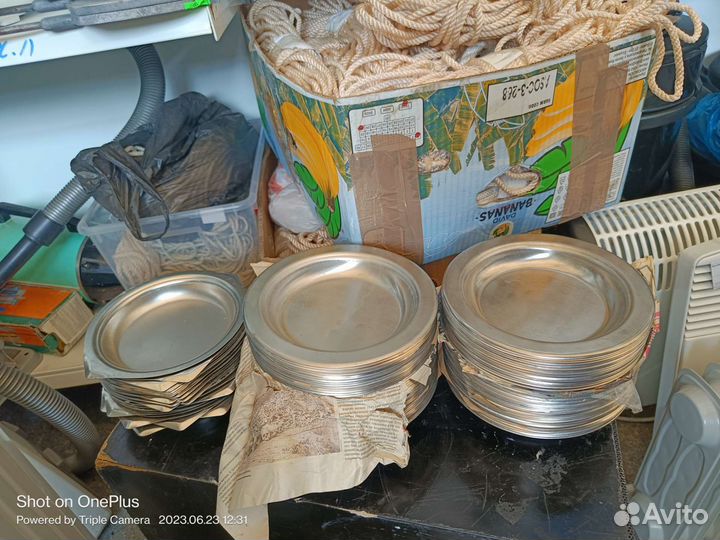Тарелки из толстой нержавейки СССР