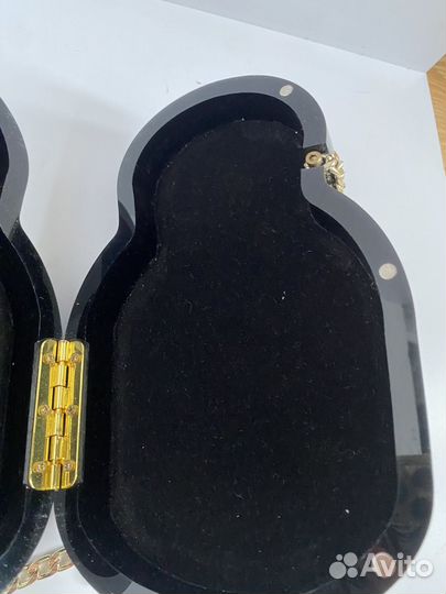 Клатч Candy shop матрешка черный на цепочке