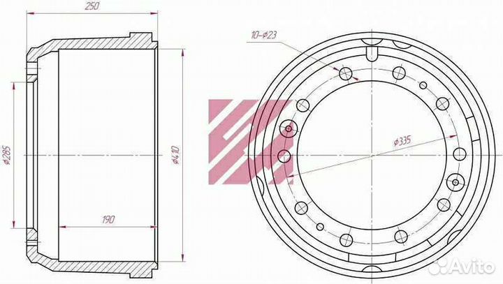 Барабан тормозной iveco