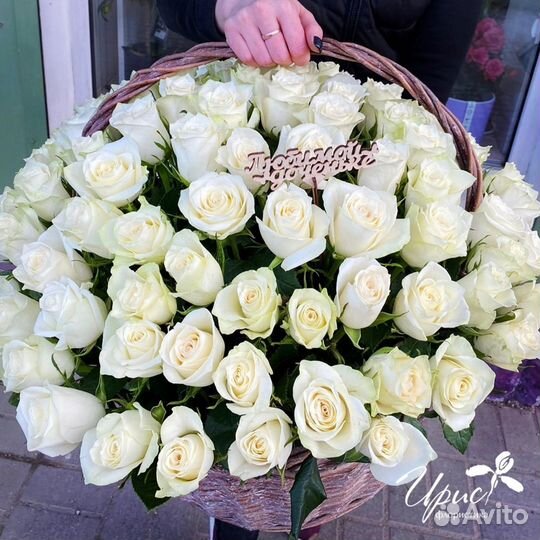 101 роза букет цветы доставка