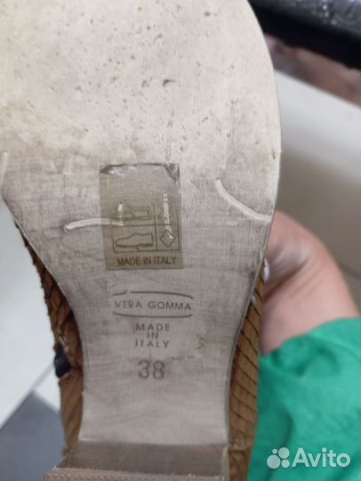 Ботинки женские 38 размер натуральная кожа. Италия