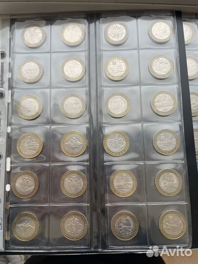 10 рублей биметаллические монеты с 2000-2023