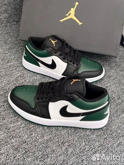 Кроссовки Nike Air Jordan 1 Low Green Toe