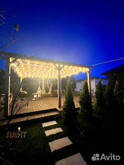 Гирлянда белт лайт с цоколем е27