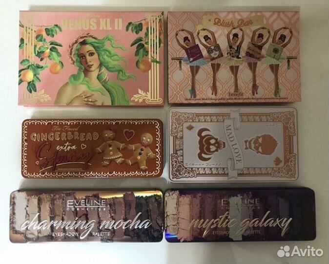 Палетки Lime Crime, Too Faced, Revolution, Eveline