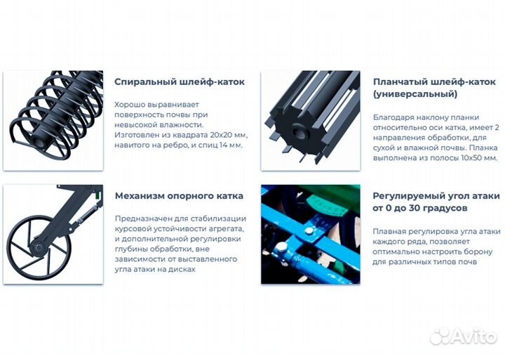 Борона Радогост-маш БД-2.4х2Н, 2024