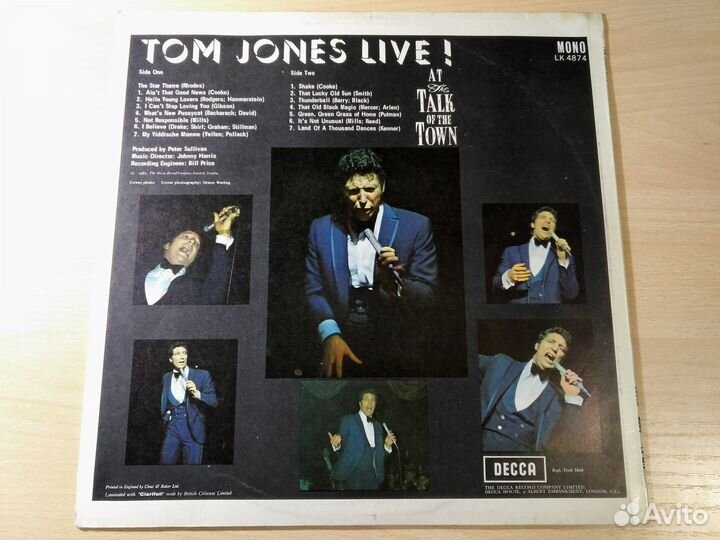 Том Джонс Tom Jones LP Vinyl Record 1Press England