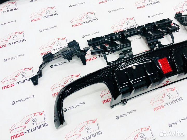 Диффузор (B) черный Mercedes w205