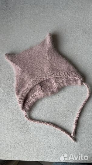 Чепчик Котенок вязаный детский