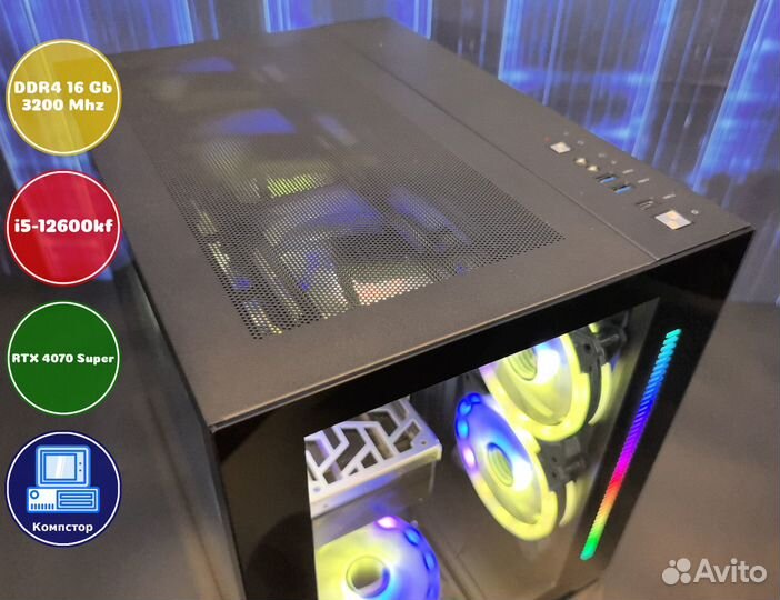 Мощный игровой пк i5-RTX4070SUP-16DDR4-RHX6743-B760