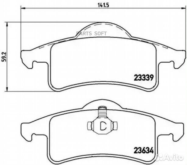 Brembo P37006 Колодки тормозные дисковые задн. jee