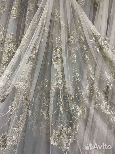 Тюль Пано на грек сетке