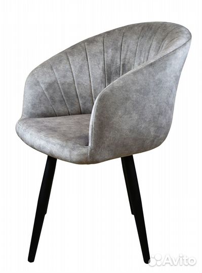 Стул Гранде поворотный микровелюр серый