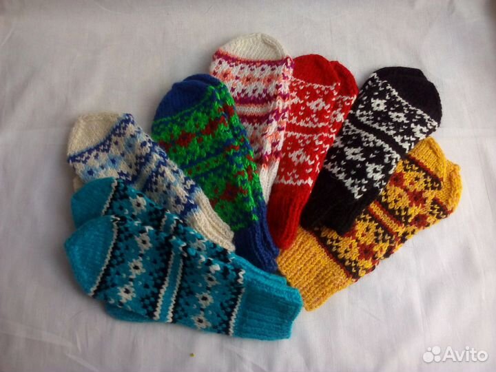 Варежки ручная вязка