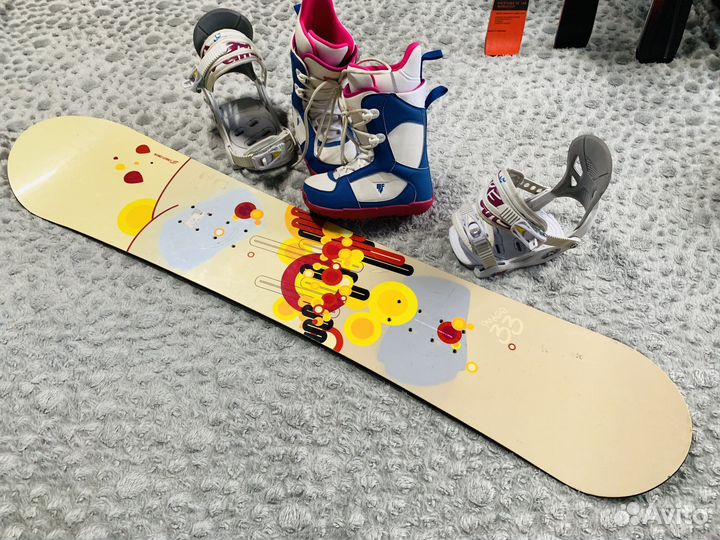 Сноуборд 133 кембер комплект