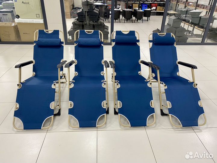 Кресло шезлонг раскладушка с матрасом