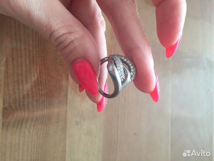 Кольцо серебро