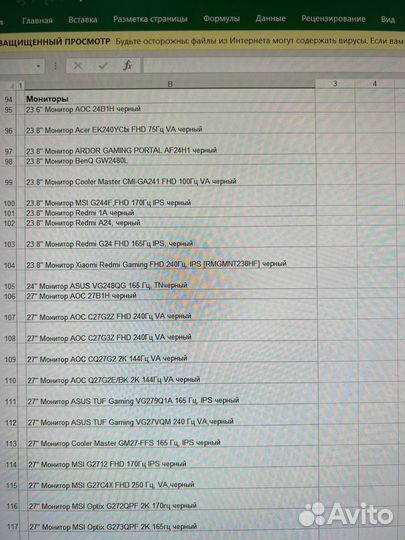 Мониторы оптом