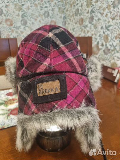 Шапка зимняя ушанка детская 56 размер