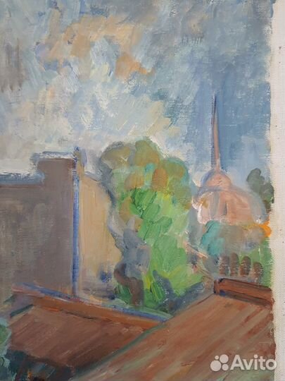 Живопись картина маслом городской пейзаж Выборг