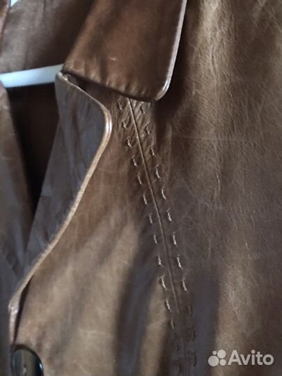 Плащ кожаный