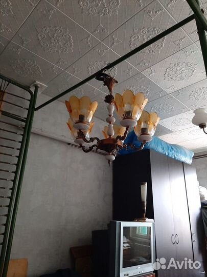 Люстра стекло чехословакия