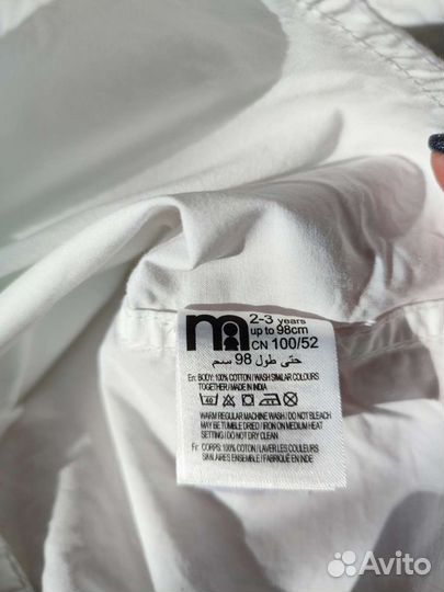 Рубашка для мальчика MotherCare 2-3 года