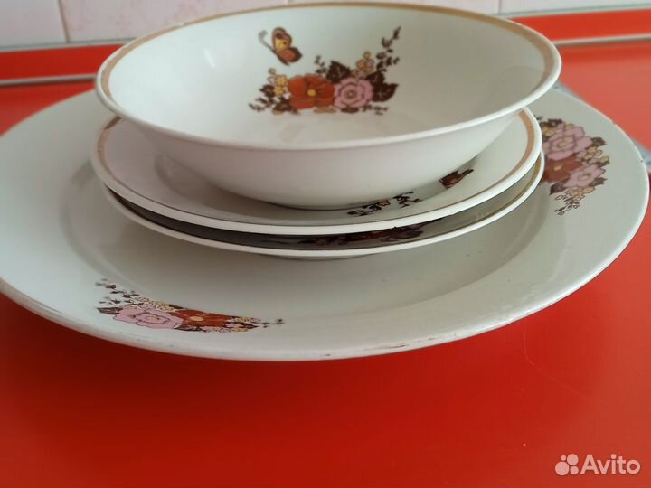 Тарелки, Блюдо, Столовый сервиз СССР, остатки