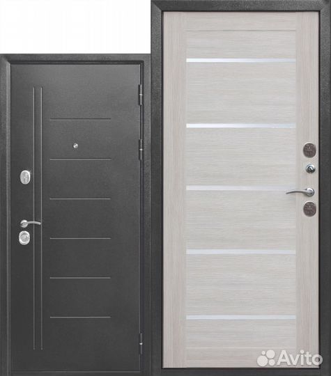 Входные металлические двери 10 см Троя Серебро