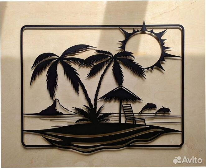 Интерьерное пано металлическое