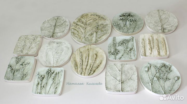 Ботанический барельеф Гипсовое панно