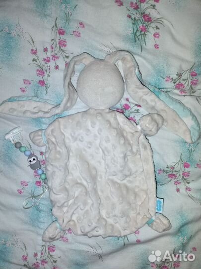 Комфортер зайка и держатель для пустышки