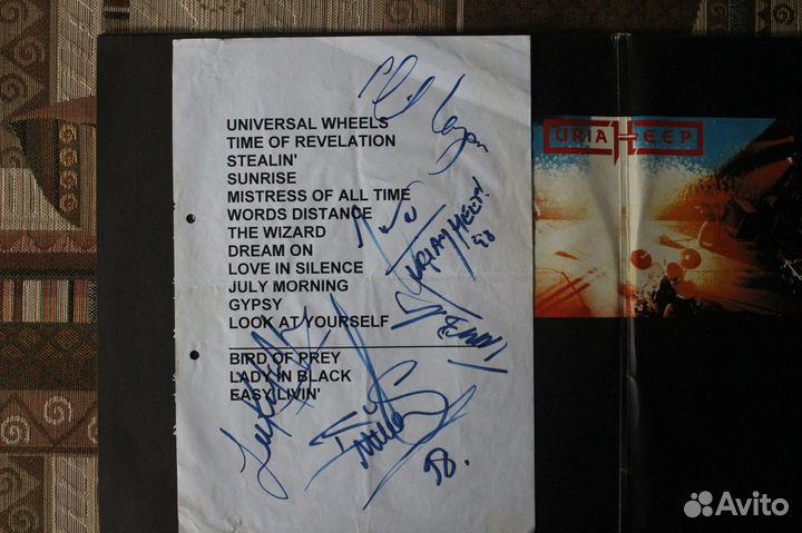 Uriah heep пластинки винил и автограф группы