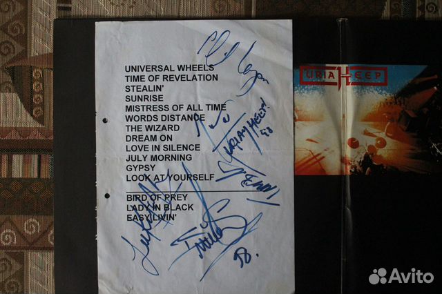 Uriah heep пластинки винил и автограф группы