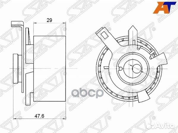 Ролик ремня грм натяжной ford focus/fusion/mazd