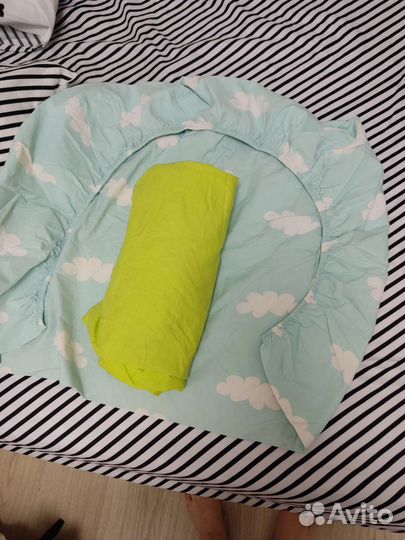 2 натяжные простыни в кроватку икеа