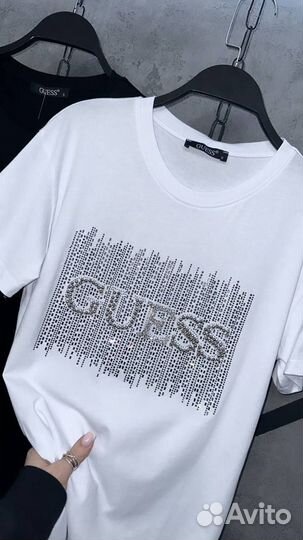 Турецкая футболка Guess со стразами