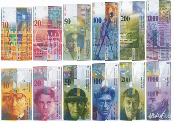 Швейцарский франк 8 серии фунты оценка состояния