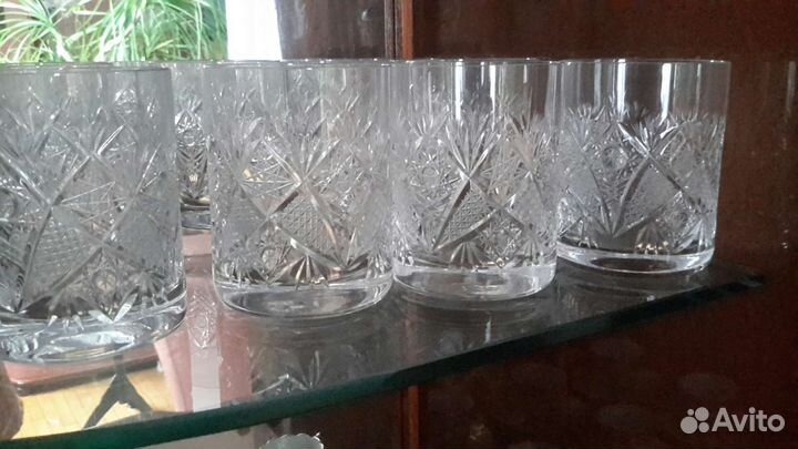 Богемия.Хрусталь.Чехия.Стаканы.6штук