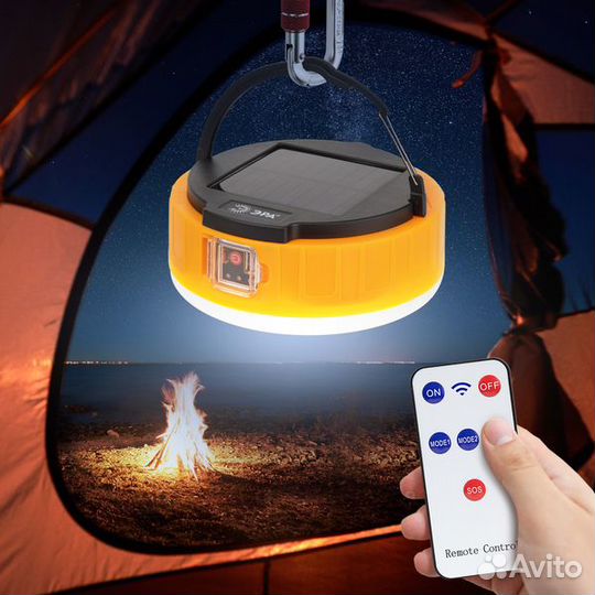 Фонарь кемпинг (10W-12ч ) +солн.панель(Персей)