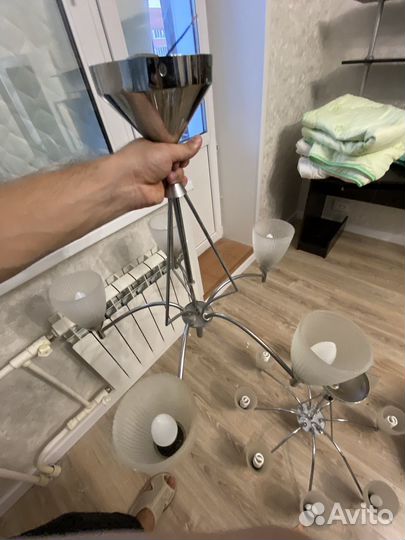 Люстра подвесная потолочная бу