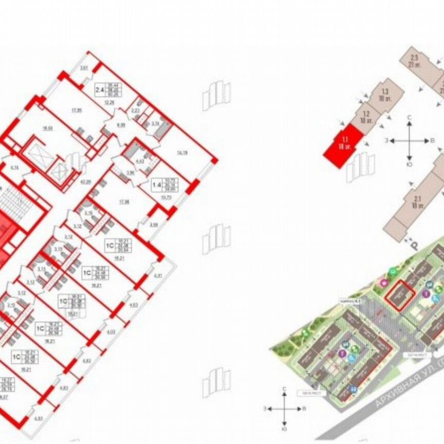 2-к. квартира, 69,7 м², 12/18 эт.