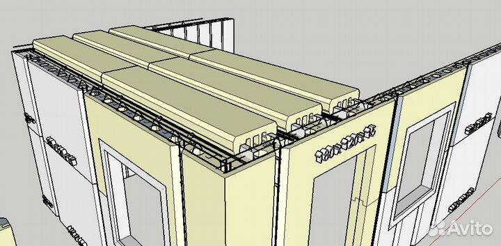 Нарежу панели перекрытий, несъемную опалубку