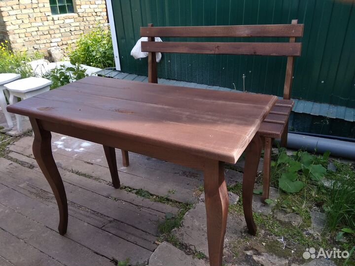 Скамейка садовая со столом